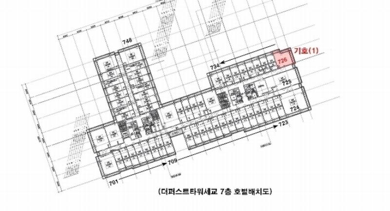 2024타경10432 경기도 오산시 독산성로 425, 더퍼스트타워세교 7층 726호 아파트형공장 경매 이미지