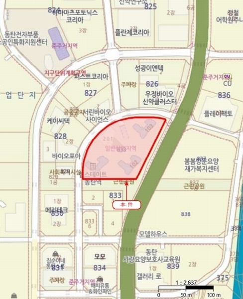 2024타경76241 경기도 화성시 동탄기흥로 585경기도 화성시 동탄기○○○○, 힐스테이트동탄역 판매시설동 1층 103호힐스테이○○ 근린상가 경매 이미지