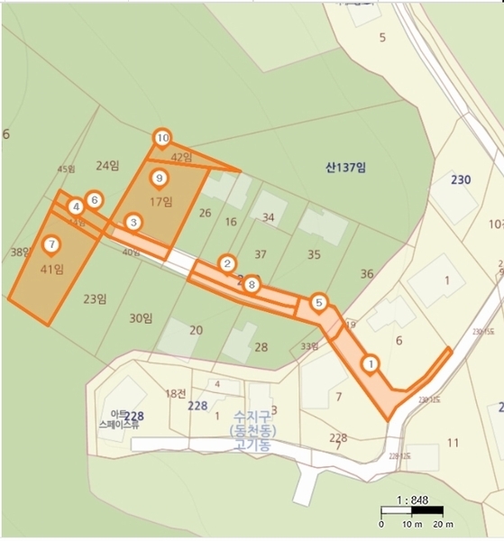 2024타경80646 경기도 용인시 수지구 고기동 230-18 임야 경매 이미지