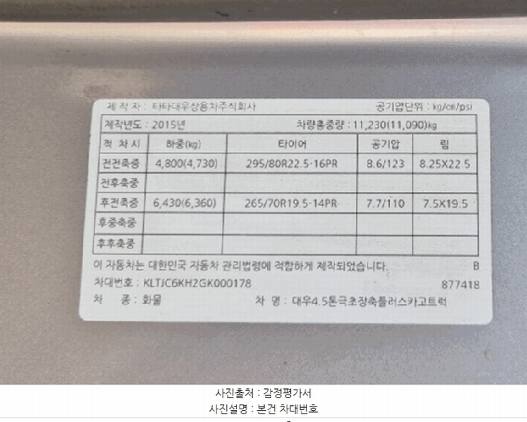 2025타경57086 경기도 화성시 서신면 상안리 351-1, 송산복합주차장 한국상용4.5톤트럭 경매 이미지