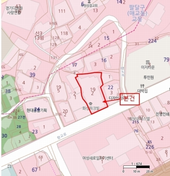 2024타경94287 경기도 수원시 팔달구 향교로 119, 화성파크빌 5층 504호 다세대(빌라)[공급15평형] 경매 이미지