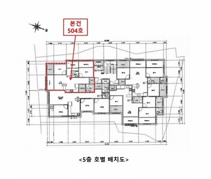 2024타경94287 경기도 수원시 팔달구 향교로 119, 화성파크빌 5층 504호 다세대(빌라)[공급15평형] 경매 이미지