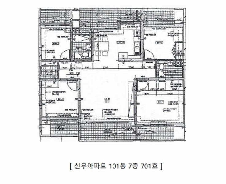 2024타경103525 경기도 용인시 처인구 중부대로1388번길 12, 신우아파트 101동 7층 701호 아파트[공급37평형] 경매 이미지