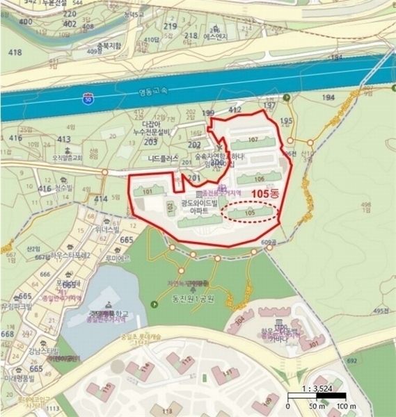 2024타경78353 경기도 용인시 기흥구 언동로71번길 64, 청덕마을광도와이드빌 105동 11층 1106호 아파트[공급35평형] 경매 이미지
