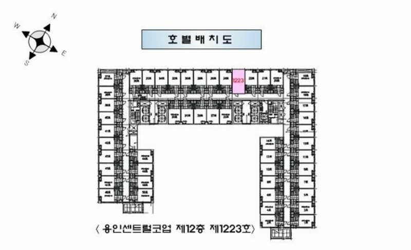 2024타경94348 경기도 용인시 처인구 중부대로 1216, 용인센트럴코업 12층 1223호 오피스텔[계약15평형] 경매 이미지