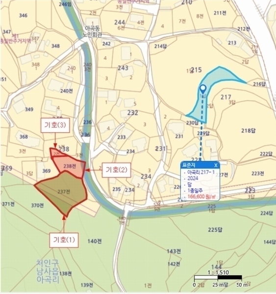 2024타경96252 경기도 용인시 처인구 남사읍 아곡리 237 농지 경매 이미지