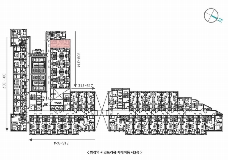2024타경99619 경기도 화성시 경기대로 1011, 병점역써밋프라움 에이동 3층 309호 오피스텔[계약16평형] 경매 이미지