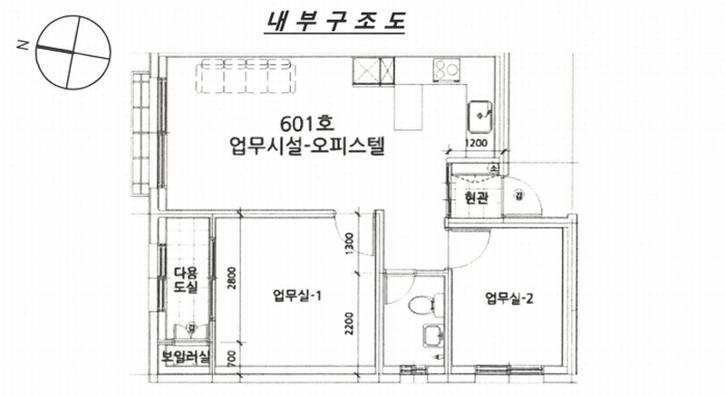 2024타경100816 경기도 수원시 팔달구 경수대로565번길 21, 다원캐슬 6층 601호 오피스텔[계약27평형] 경매 이미지