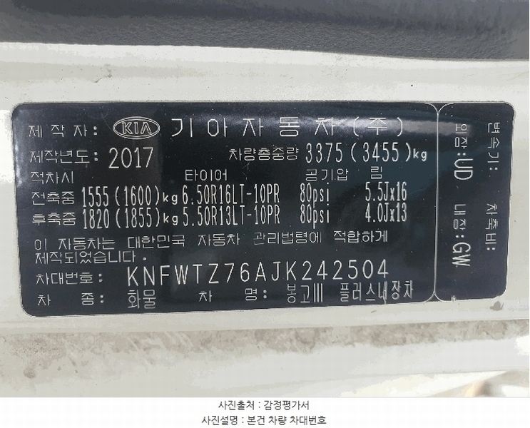 2025타경54981 경기도 화성시 서신면 상안리 350 봉고Ⅲ 플러스내장차 경매 이미지