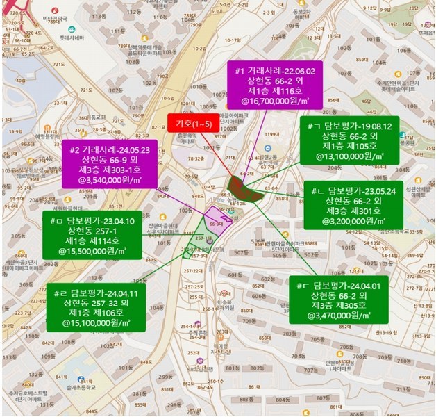 2024타경8880 경기도 용인시 수지구 만현로 82-4, 헤르메스상가 4층 405호외1개호 근린상가 경매 이미지
