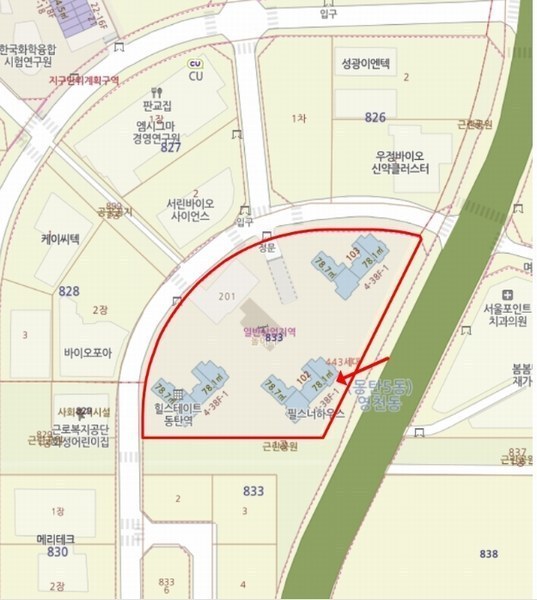 2024타경10920 경기도 화성시 동탄기흥로 585, 힐스테이트동탄역 판매시설동 1층 160호외1개호 근린상가 경매 이미지