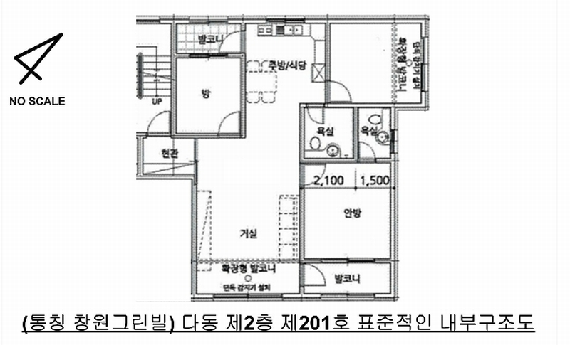 2024타경93307 경기도 용인시 처인구 포곡읍 포곡로141번길 17, 창원그린빌 다동 2층 201호 다세대(빌라) 경매 이미지