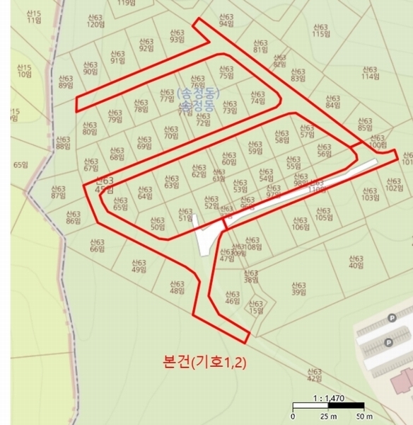 2024타경62696 경기도 광주시 송정동 산63-110 임야 경매 이미지