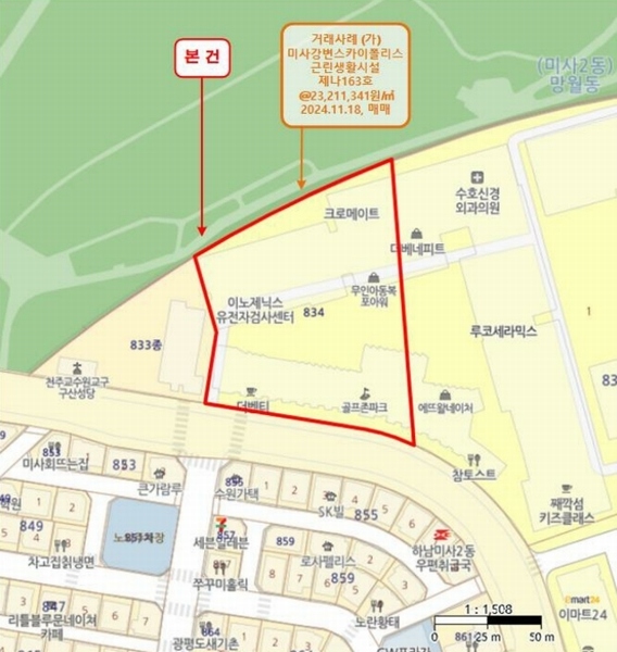 2024타경71911 경기도 하남시 미사강변한강로 135, 미사강변스카이폴리스근린생활시설 1층 나171호 근린상가 경매 이미지