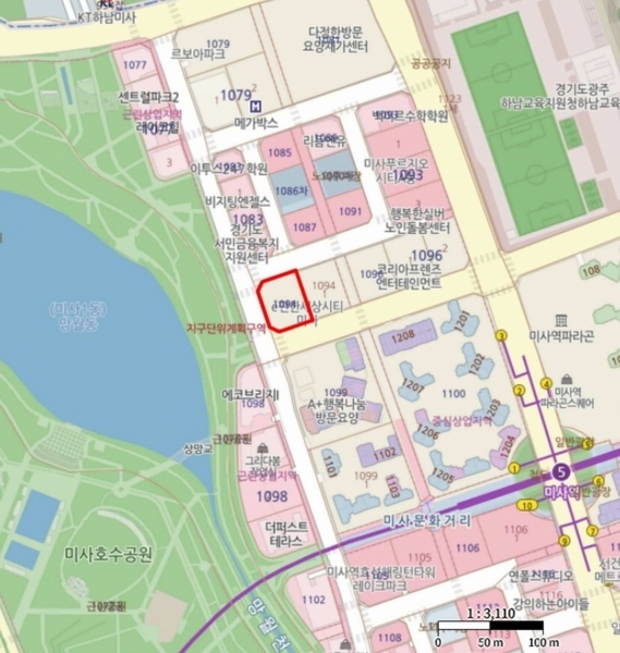 2025타경2080 경기도 하남시 미사강변중앙로 200, 이편한세상시티미사 1층 133호 근린상가 경매 이미지