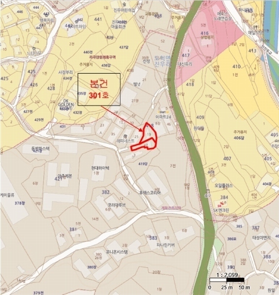 2025타경51683 경기도 광주시 도척면 도척로 376-20, 해피네스트 씨동 3층 301호 다세대(빌라)[공급21평형] 경매 이미지