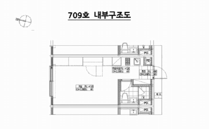2025타경51877 경기도 성남시 중원구 산성대로 136, 지앤느모란 7층 709호 오피스텔[계약16평형] 경매 이미지
