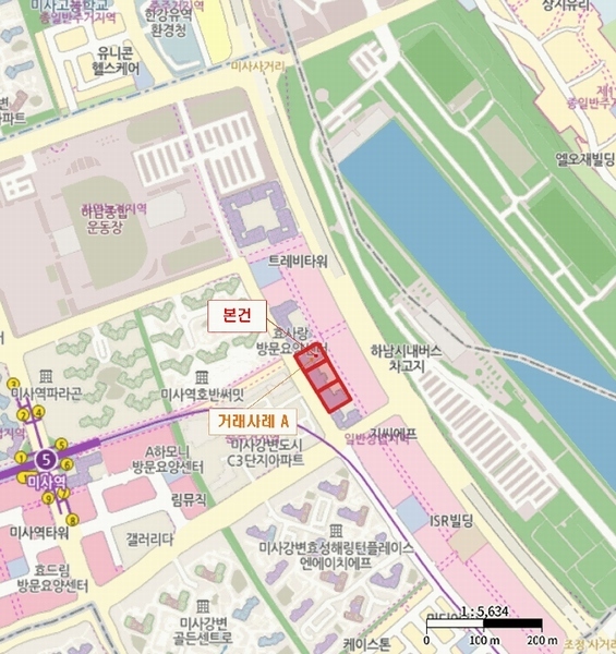 2025타경52347 경기도 하남시 미사강변한강로 295, 하남미사롯데캐슬헤븐시티2 1층 123호 근린상가 경매 이미지