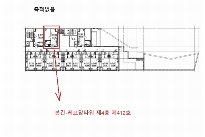 2025타경52464 경기도 시흥시 신천로 89-10, 레브앙타워 4층 412호 오피스텔[계약27평형] 경매 이미지