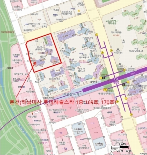 2024타경4805 경기도 하남시 미사강변중앙로 190, 하남미사롯데캐슬스타 1층 169호외1개호 근린상가 경매 이미지