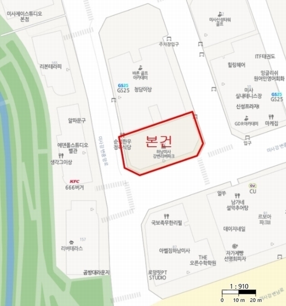 2024타경65497 경기도 하남시 미사강변중앙로 160, 미사리버파크 2층 207호 근린상가 경매 이미지