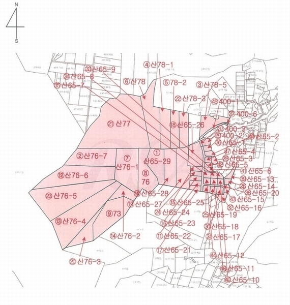 2024타경67240 경기도 광주시 퇴촌면 영동리 산65-29 임야 경매 이미지