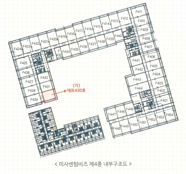 2024타경71621 경기도 하남시 조정대로 45, 미사센텀비즈 4층 에프430호 아파트형공장 경매 이미지