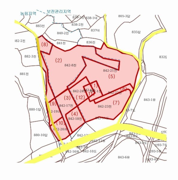 2025타경84 충청북도 영동군 추풍령면 죽전리 842-1 농지 경매 이미지