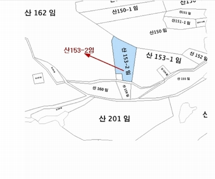 2025타경1100 울산광역시 울주군 웅촌면 은현리 산153-2 임야 경매 이미지