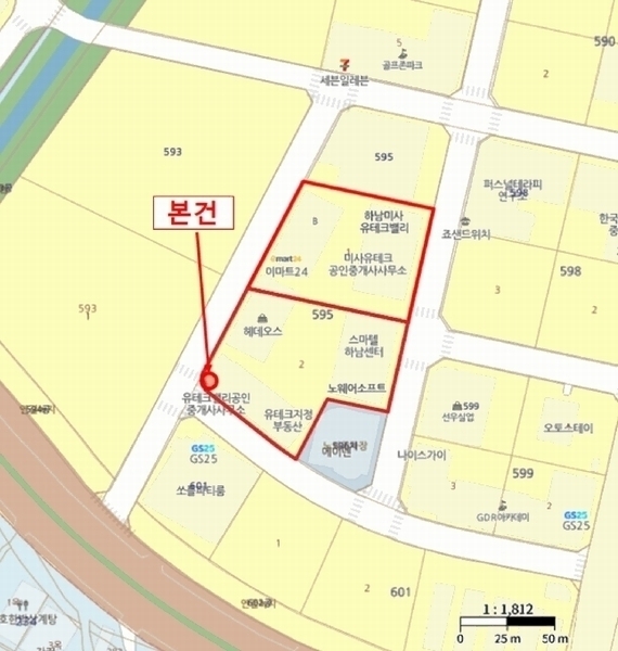 2025타경52532 경기도 하남시 미사강변중앙로7번안길 25, 유-테크밸리이타워 1층 이-103호 근린상가 경매 이미지