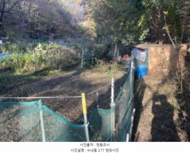 2024타경69123 경기도 성남시 분당구 수내동 277 농지 경매 이미지