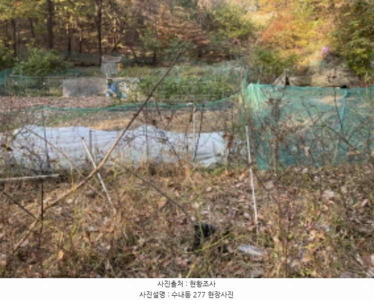 2024타경69123 경기도 성남시 분당구 수내동 277 농지 경매 이미지