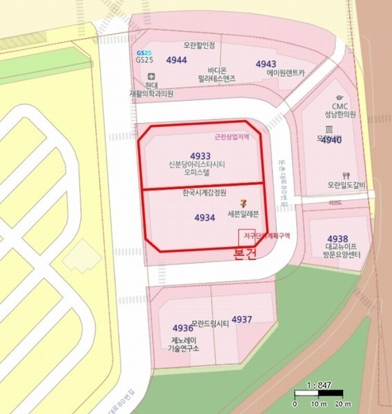 2024타경71584 경기도 성남시 중원구 둔촌대로80번길 3-10, 성남아리스타 1층 118호 근린상가 경매 이미지