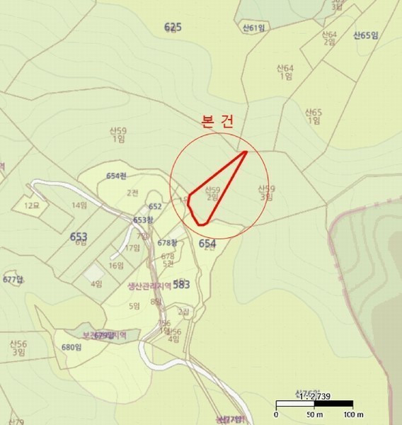 2025타경1452 경기도 광주시 탄벌동 산59-2 임야 경매 이미지