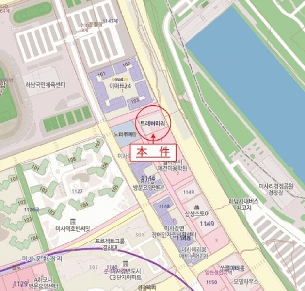 2025타경51559 경기도 하남시 미사대로 424, 트레비타워 1층 118호 근린상가 경매 이미지