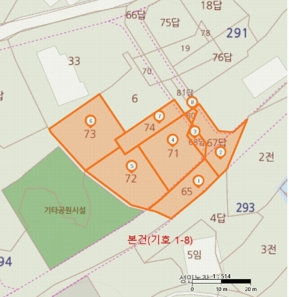 2025타경51597 경기도 광주시 남종면 삼성리 291-73 대지 경매 이미지