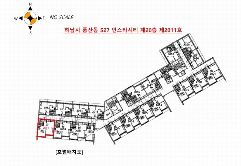 2025타경51624 경기도 하남시 조정대로 71, 인스타시티 20층 2011호 오피스텔[계약31평형] 경매 이미지
