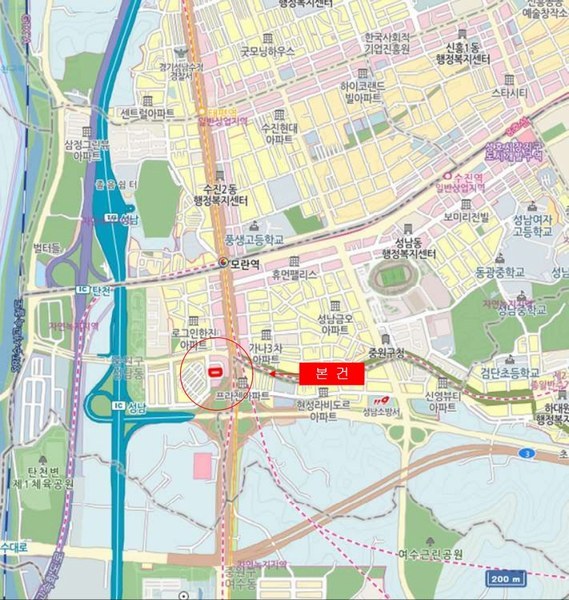 2025타경51734 경기도 성남시 중원구 둔촌대로80번길 3-10, 성남아리스타 1층 104호 근린상가 경매 이미지