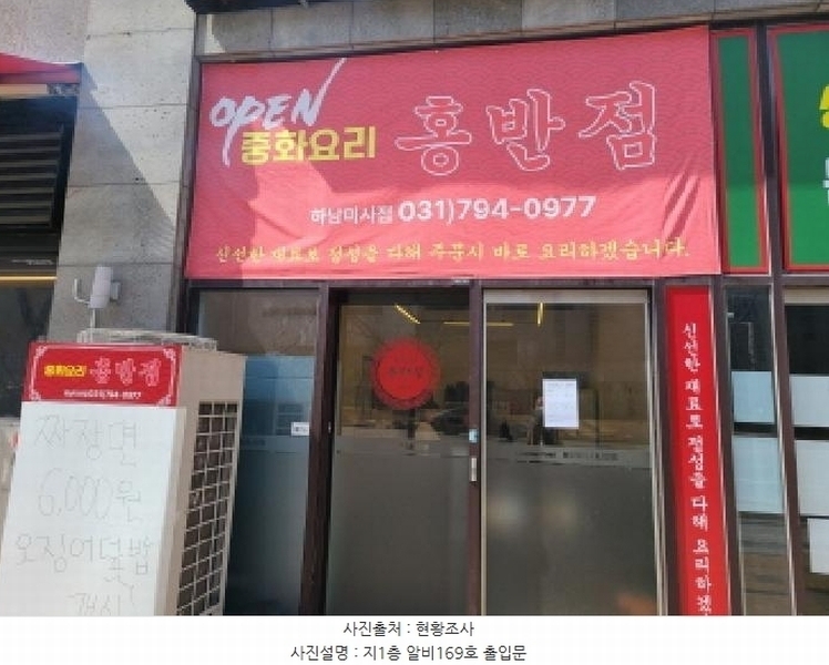 2025타경51758 경기도 하남시 미사강변서로 16, 하우스디스마트밸리 지1층 알비169호 근린상가 경매 이미지