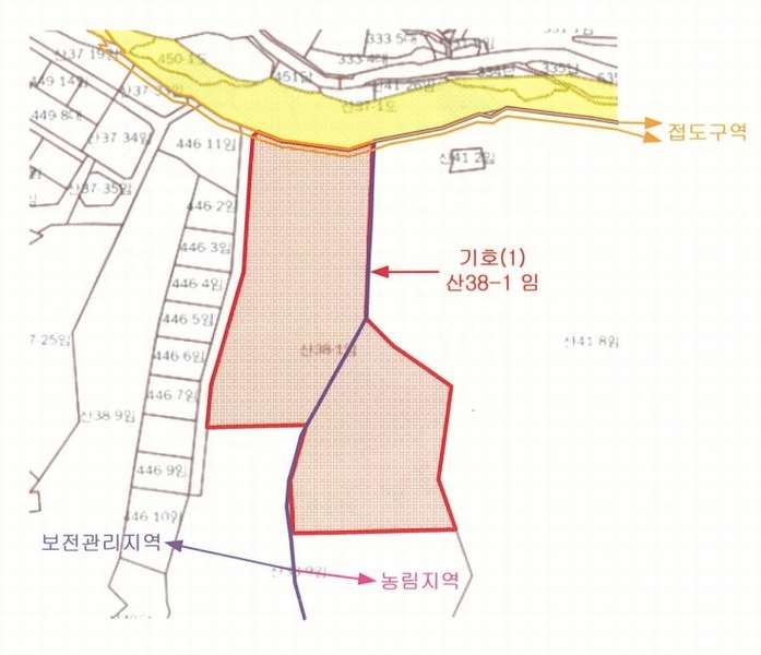 2024타경63385 경기도 광주시 퇴촌면 영동리 산38-1 임야 경매 이미지