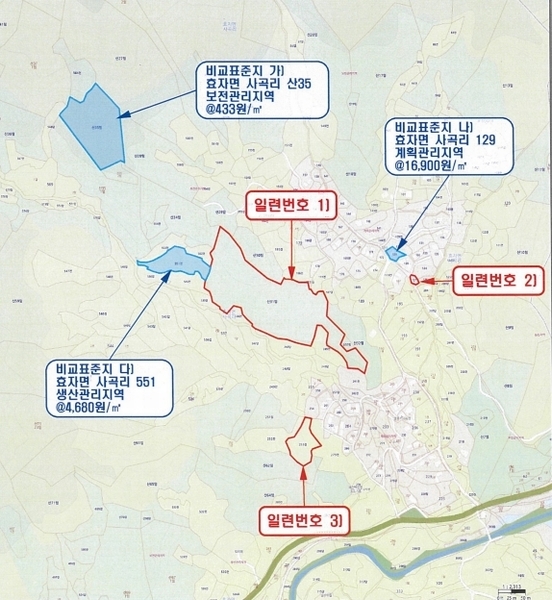 2024타경70536 경상북도 예천군 효자면 사곡리 127 대지 경매 이미지