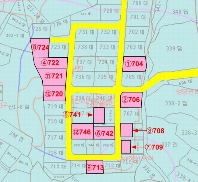 2025타경51768 충청북도 진천군 문백면 봉죽리 746 대지 경매 이미지