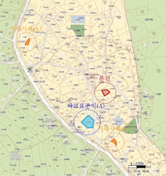 2025타경52000 경기도 안산시 단원구 대부북동 1303-8 대지 경매 이미지