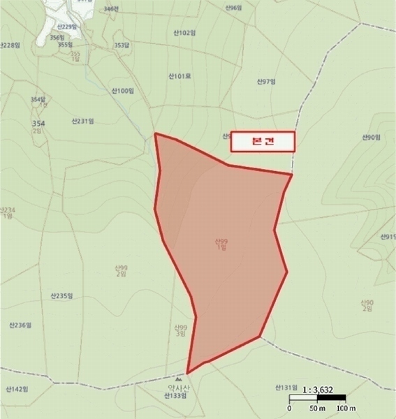 2025타경52270 경기도 광주시 남한산성면 엄미리 산99-1 임야 경매 이미지