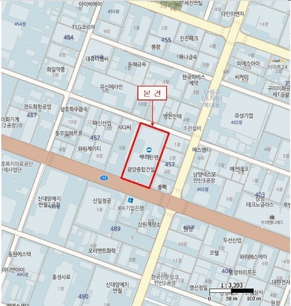 2025타경52369 경기도 안산시 단원구 별망로 419, 광양프런티어밸리지식산업센터 1동 1층 106호 아파트형공장 경매 이미지