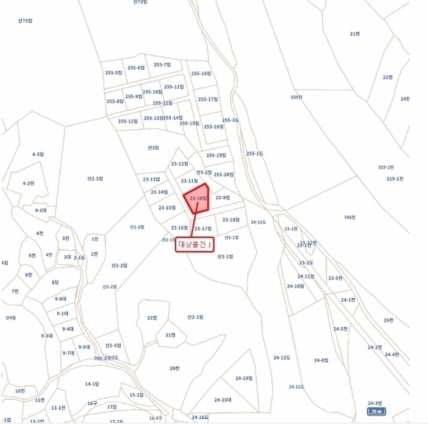 2024타경4327 경기도 여주시 흥천면 복대리 23-10 임야 경매 이미지