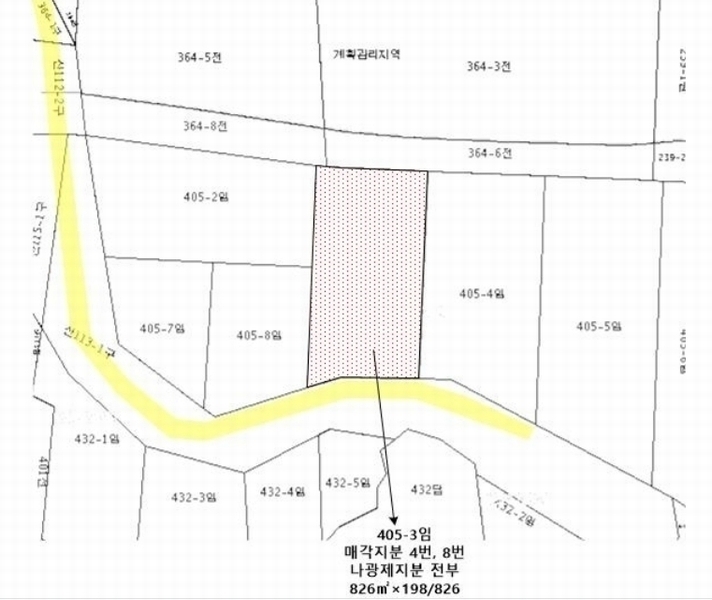 2024타경4228 경기도 여주시 세종대왕면 번도리 405-3 임야 경매 이미지