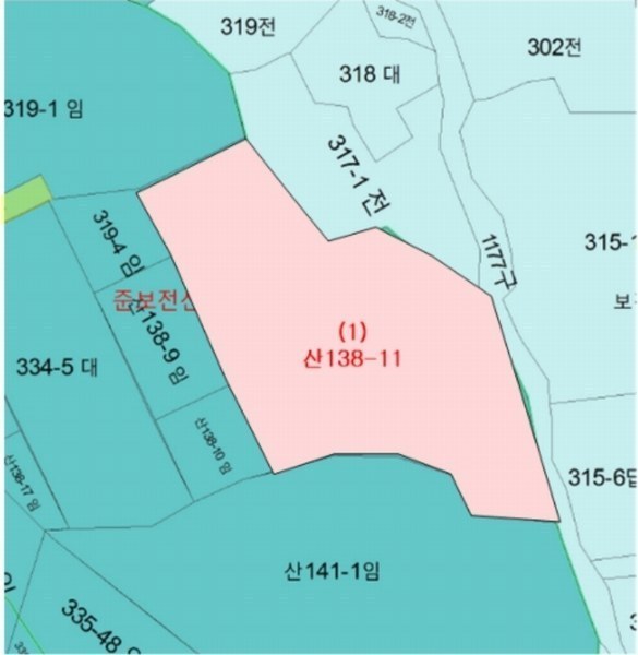 2024타경40743 경기도 양평군 서종면 문호리 산138-11 임야 경매 이미지