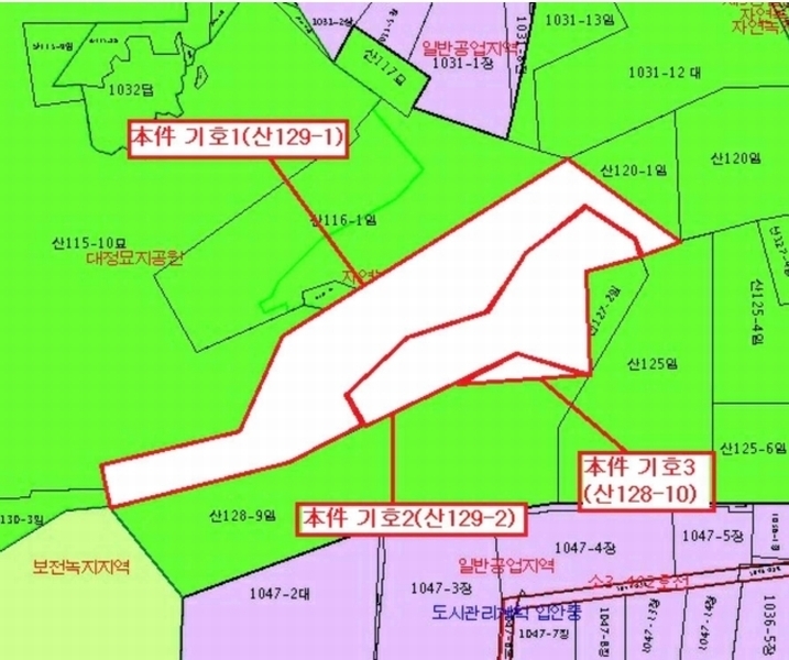 2024타경3911 부산광역시 기장군 정관읍 용수리 산129-1 임야 경매 이미지
