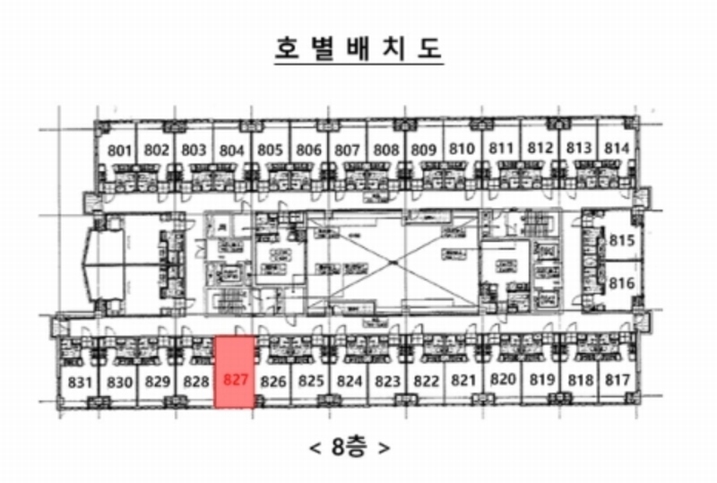 2024타경5231 경기도 평택시 팽성읍 안정순환로104번길 35, 평택파라디아 8층 827호 오피스텔[계약18평형] 경매 이미지